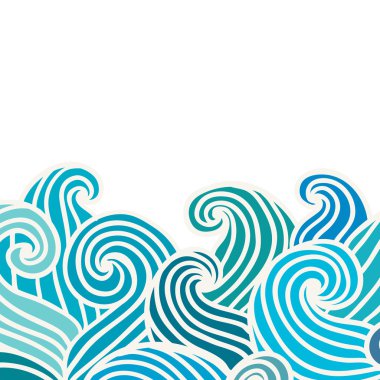 elle çizilmiş dalgalı arka plan.