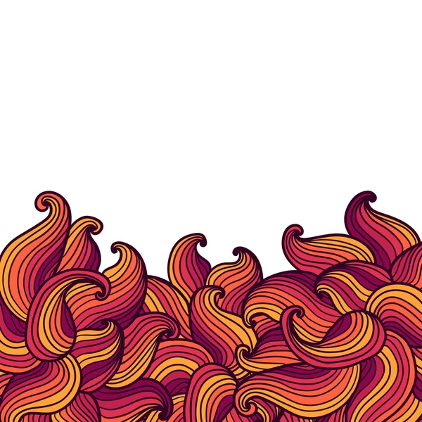 手描きの波状の背景. — ストックベクタ