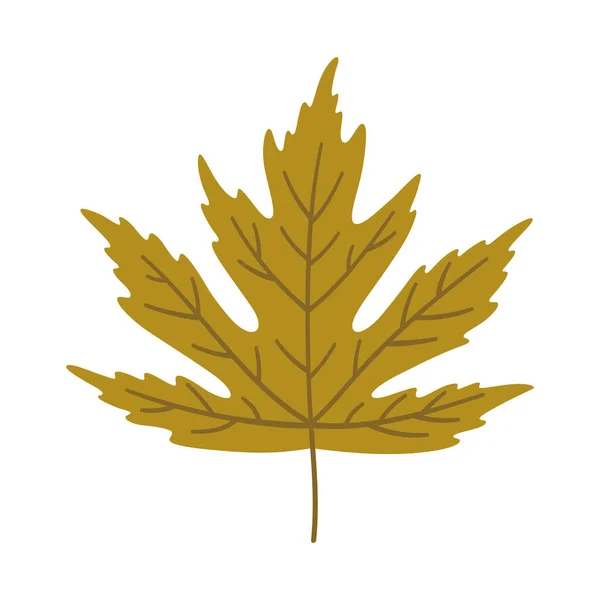Maple Φθινοπωρινό Φύλλο Λευκό Φόντο Ζεστά Χρώματα Της Πτώσης Διανυσματική — Διανυσματικό Αρχείο