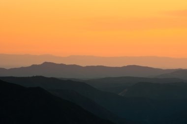 Günbatımında yosemite Milli Parkı