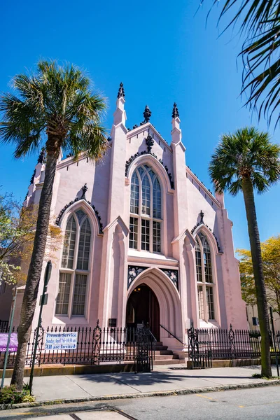 Iglesia Huguenot Charleston Carolina Del Sur Este Hito Histórico Nacional — Foto de Stock