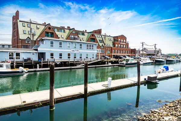 Portland Maine Juin 2021 Portland Docks Boats Pier Buildings Portland — Photo