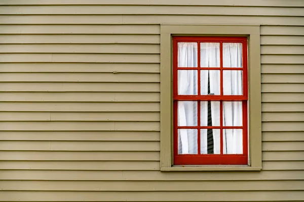 Janela Uma Casa Residencial Típica Nova Inglaterra New Hampshire Eua — Fotografia de Stock