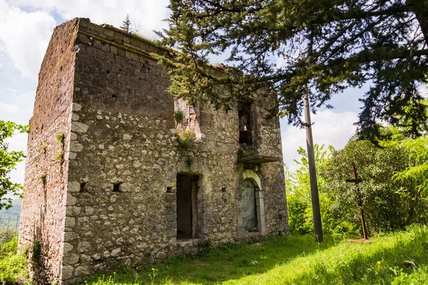 Geisterstadt San Pietro Infine Mit Seinen Ruinen Der Provinz Caserta — Stockfoto