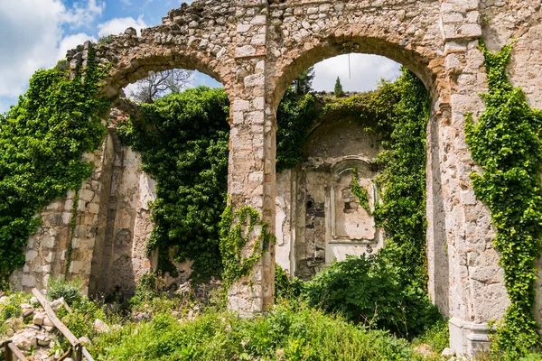 Pueblo Fantasma San Pietro Infine Con Sus Ruinas Provincia Caserta —  Fotos de Stock