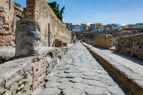 Uitzicht Opgraving Herculaneum Buurt Van Napels Italië — Stockfoto