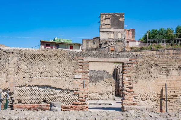 Uitzicht Opgraving Herculaneum Buurt Van Napels Italië — Stockfoto