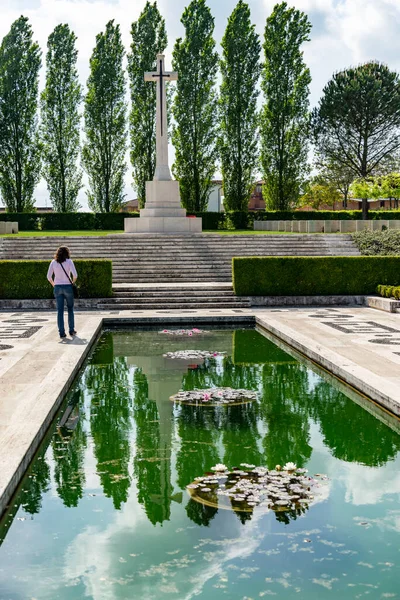 Військовий меморіал, кладовище Кассіно в Італії під час Другої світової війни. — стокове фото