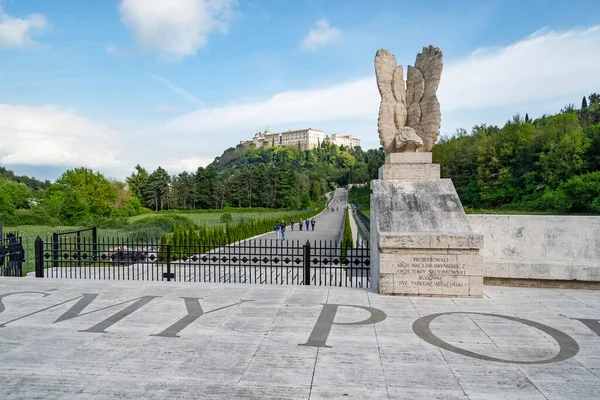 Montecassino Italia Mayo 2015 Histórico Cementerio Polaco Segunda Guerra Mundial — Foto de Stock