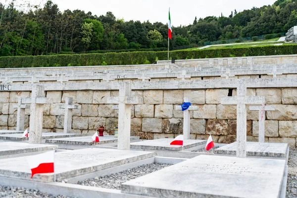 Montecassino Italia Maggio 2015 Storico Cimitero Polacco Della Seconda Guerra — Foto Stock