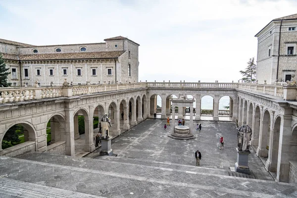 Cassino Італія May Всередині Історичного Абатства Горі Монтекассіно Кассіно Італія — стокове фото