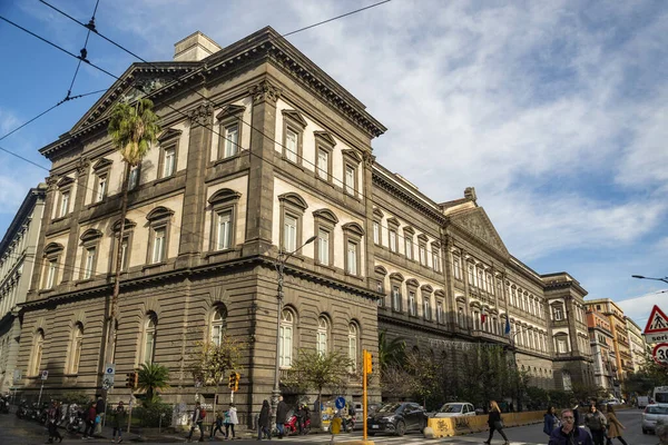 Naples Włochy Grudzień 2019 Siedziba Uniwersytetu Neapolu Federico Corso Umberto — Zdjęcie stockowe
