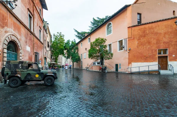 Řím Itálie Září 2012 Stará Ulice Trastevere Řím Itálie Trastevere — Stock fotografie