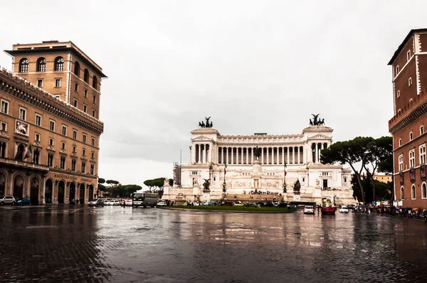 Rome Italy September 2012 Piazza Venezia National Monument Victor Emmanuel — Stok fotoğraf