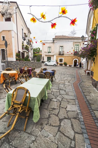 San Nicola Arcella Italië September 2012 Bouw Smalle Straatjes Het — Stockfoto