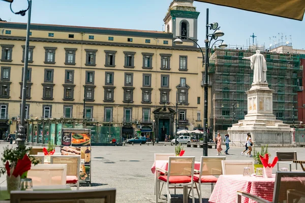 Nápoles Itália Junho 2022 Piazza Dante Uma Grande Praça Pública — Fotografia de Stock
