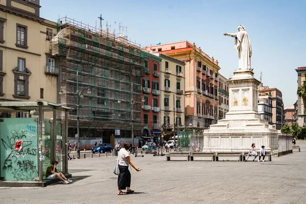 Neapol Itálie Června 2022 Piazza Dante Velké Veřejné Náměstí Italském — Stock fotografie