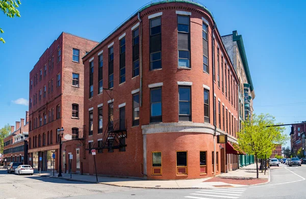 Lowell Historic Building Central Street Downtown Lowell Massachusetts Usa — Stock Photo, Image