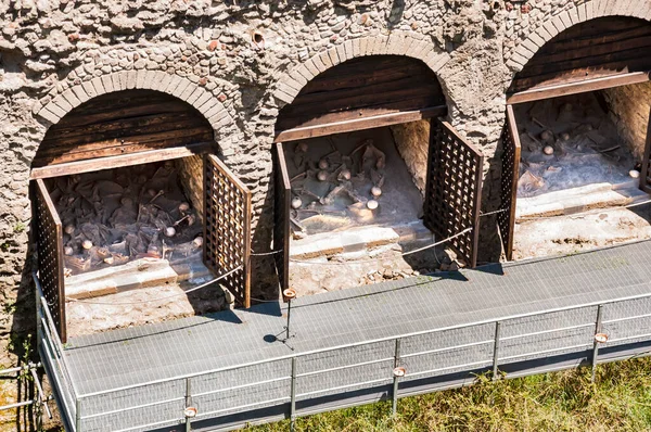 Pohled Výkop Herculaneum Nedaleko Neapole Itálie — Stock fotografie