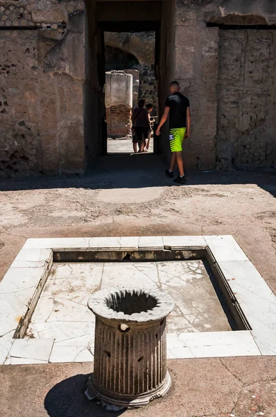 Vista Excavación Del Herculano Cerca Nápoles Italia — Foto de Stock