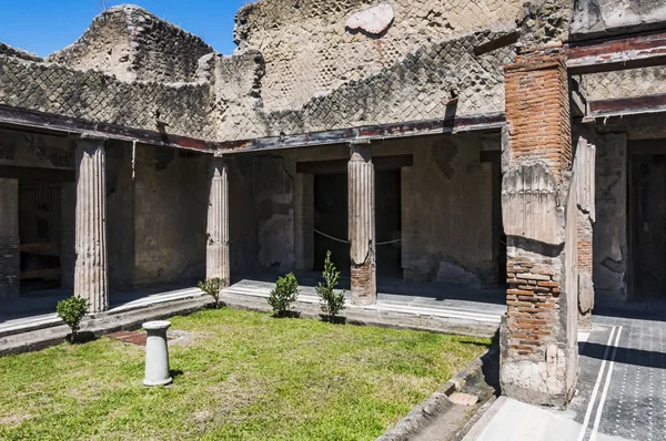 Kilátás Herculaneum Ásatás Közel Nápoly Olaszország — Stock Fotó