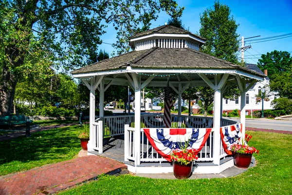 Cidade Antiga Histórica Gazebo Amesbury Massachusetts Eua — Fotografia de Stock