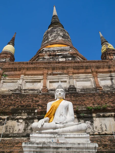 Wat Yai Chai Mongkon em Ayutthaya — Fotografia de Stock