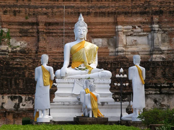 Wat Yai Chai Mongkon i Ayutthaya - Stock-foto