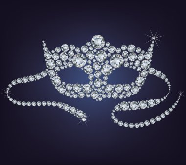 Venedik Karnavalı maskesi Diamonds yapılan