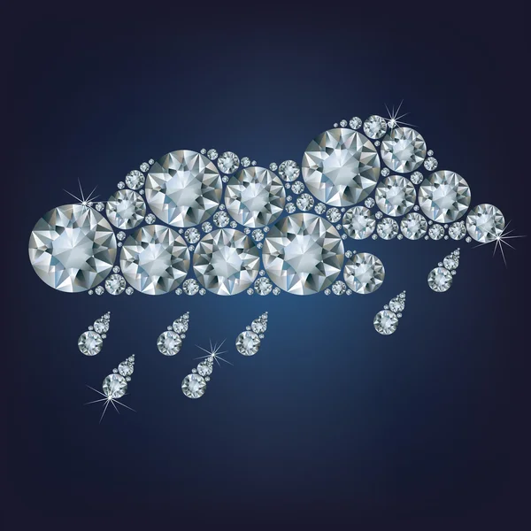 Σύννεφα που αποτελείται από πολλά διαμάντια — Διανυσματικό Αρχείο