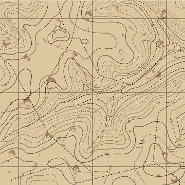 Abstract Retro Topography map Background clipart