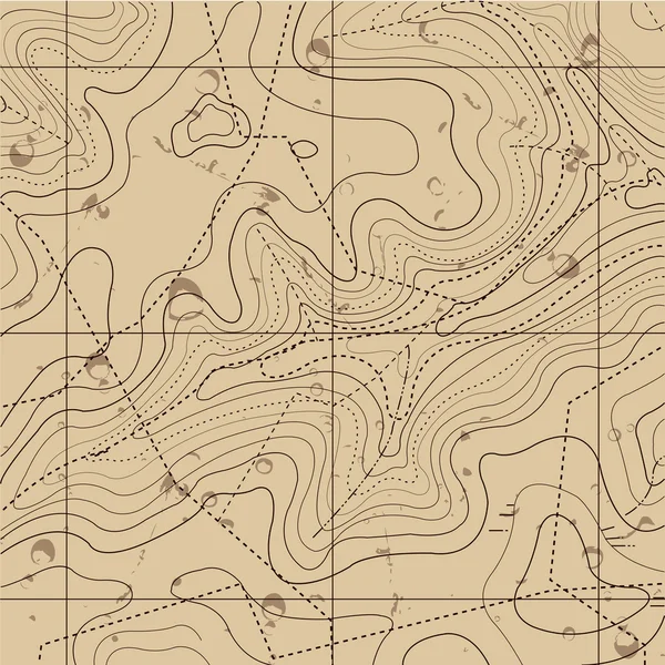 Astratto Retro Topografia mappa Sfondo — Vettoriale Stock