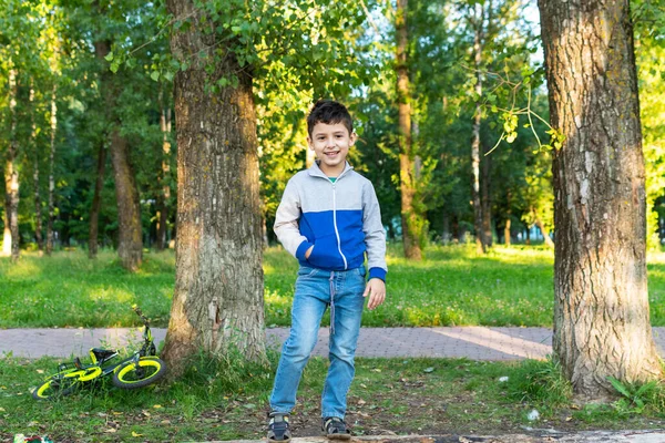Portrait Boy Park Outdoor Activities — Stock fotografie