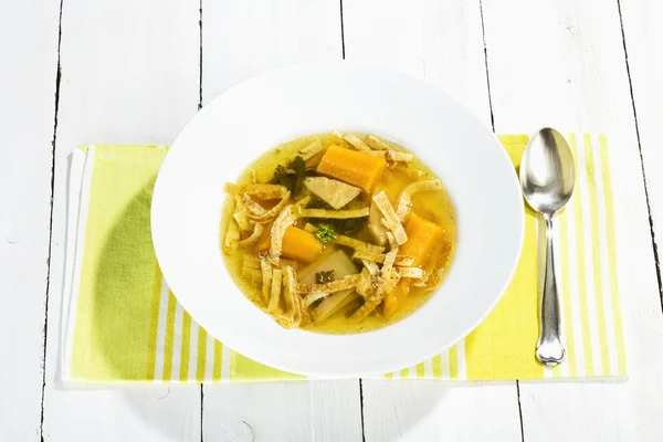 Suppe mit Fritatten — Stock Photo, Image