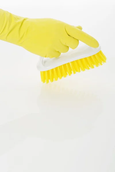 Gants et brosse de nettoyage — Photo