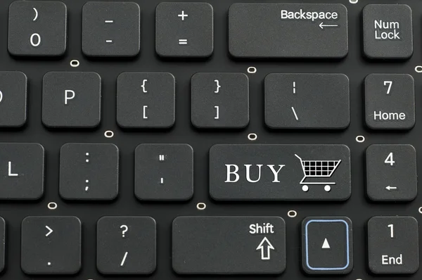 Клавіатура та знак купівлі — стокове фото