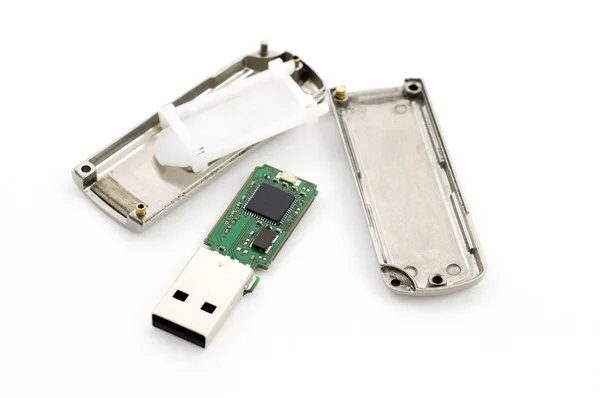 Crashed usb flash memory — Stock Photo, Image