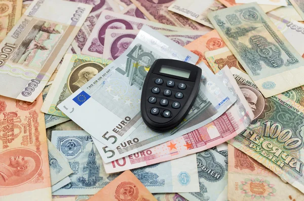 Давньоруський банкноти та євро — стокове фото