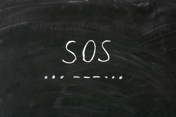 SOS en morse code — Stockfoto