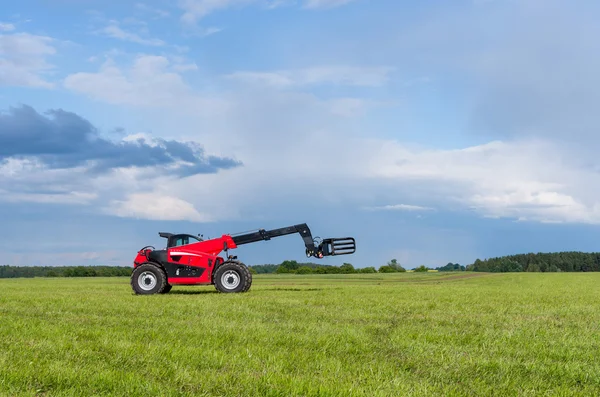 Red Telescopic Handler Royalty Free Stock Images