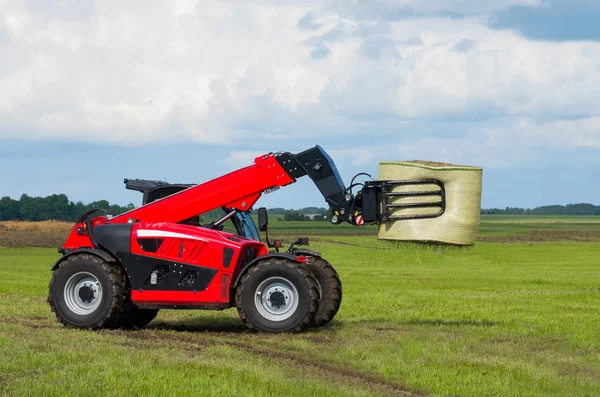 Red telescopic handler — Stock Photo, Image