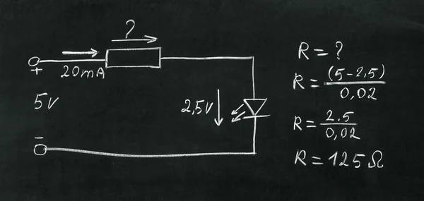 Calculate the resistor. — Stock Photo, Image