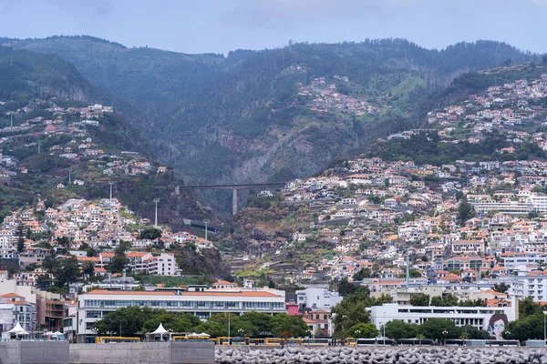 Vue Depuis Mer Ville Funchal Madère Portugal — Photo