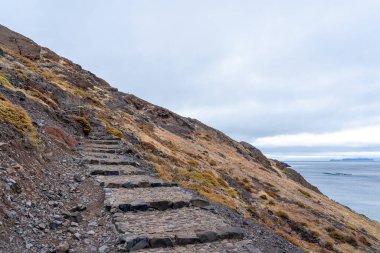 Cliffs Ponta de Sao Lourenco. Cape en Doğu noktası Madeira Adası olduğunu