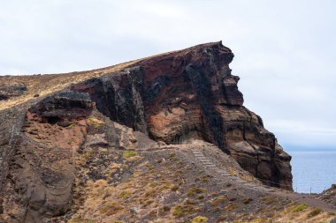 Cliffs Ponta de Sao Lourenco. Cape en Doğu noktası Madeira Adası olduğunu