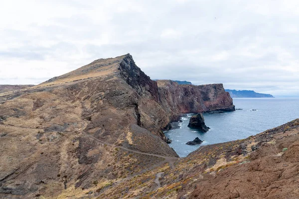 Widok Ponta Sao Lourenco Madeira Wschodni Punkt Szlaku Turystycznego Wyspie — Zdjęcie stockowe