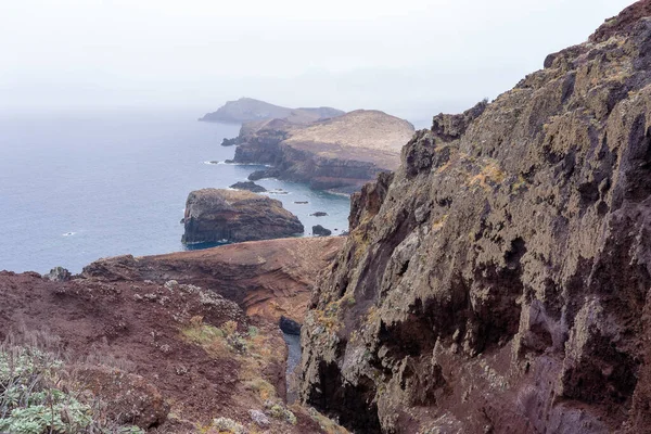 Visa Ponta Sao Lourenco Madeira Östra Punkt Vandringsled Madeira — Stockfoto