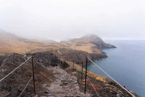 Προβολή Ponta Sao Lourenco Madeira Ανατολικό Σημείο Πεζοπορικής Διαδρομής Στο — Φωτογραφία Αρχείου