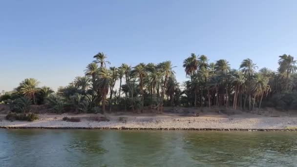 Paisaje Orillas Del Nilo Entre Luxor Asuán Egipto — Vídeo de stock