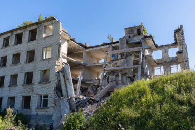 Abandoned secret Soviet Union military ghost town Irbene in Latvia